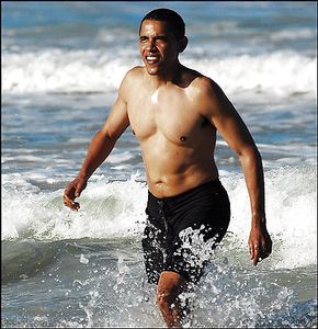 Barack the Beach Babe